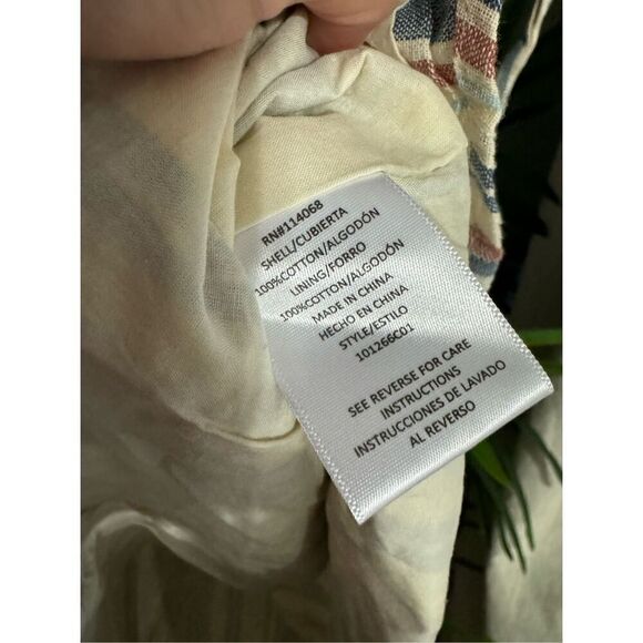 Spirit of Grace Striped Mini Dress Medium Linen - Picture 6 of 6